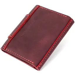 Вінтажна шкіряна візитниця Grande Pelle 11408 бордова - мініатюра 2