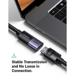 З'єднувач-перехідник Ugreen HDMI - HDMI подовжувач 2.1 8K 3D Arc Gray HD159 (90592) - мініатюра 2