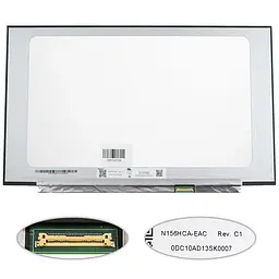 Матриця 15.6 N156HCA-EAC (1920*1080 30pin(eDP 300cd/m2 (!!!) IPS кольоропередача: 16.7M 45% NTSC) LED SLIM(без планок та
