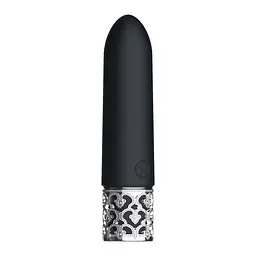 Міні-вібратор Royal Gems Imperial, 10 см (чорний) - мініатюра 2