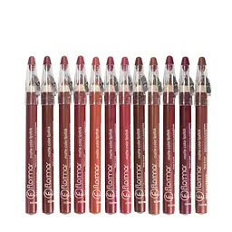 Помада-олівець для губ Flormar Matte Color Lipstick з точилкою, упаковка 12 шт