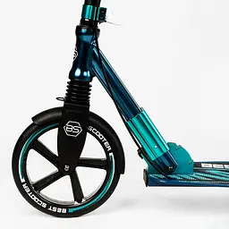 Самокат Best Scooter складаний Від 3 до 16 років Чорно-бірюзовий 000231301 - мініатюра 4