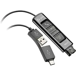 Перехідник Poly DA85 USB > QD з вбудованим пультом керування для гарнітур EncorePro, USB-A, USB-C, ч teh0013720