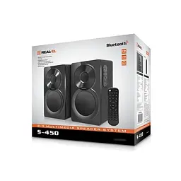Колонки 2.0 S-405 Black, 2 x 4 Вт, BT REAL-EL teh0021021 - мініатюра 7