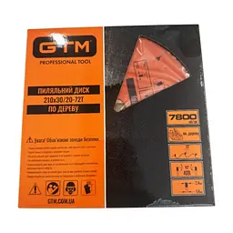 Диск пиляльний GTM 210×30мм, 72 зуби, по дереву (SBW-21072) - мініатюра 2