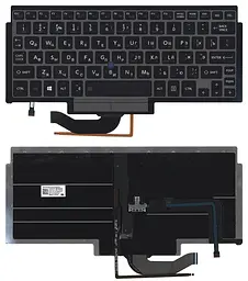 Клавіатура для ноутбука Toshiba Portege (Z10t) Black, (Silver Frame) з вказівником (Point Stick)