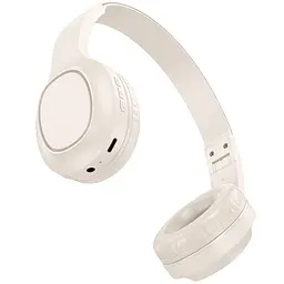 Накладні бездротові навушники Hoco W46 Charm Milky White - мініатюра 2