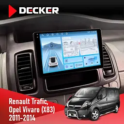 Штатна магнітола Opel Vivaro 2011-2015 Decker D10-010 6x128, DSP, 4G, 2K Decker (НФ-00009349)