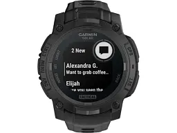 Смарт-годинник Garmin Instinct 3 45mm Solar Tactical Edition Black with Black Band (010-02934-50/90) - мініатюра 2