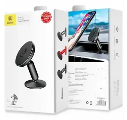 Автомобільний тримач холдер Baseus Bullet On-board Magnetic Bracket SUYZD-01 Black - мініатюра 6