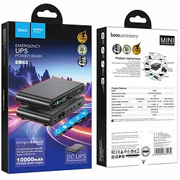 Джерело безперебійного живлення Hoco DB63 Portable DC UPS для роутерів 5V/9V/12V 10000 mAh Black - мініатюра 7