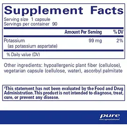 Калій Pure Encapsulations 90 капсул - мініатюра 2