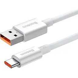 Кабель Baseus Superior Series Fast Charging USB-A to USB-C 100W 1m White (P10320102214-01) [106116] - мініатюра 2