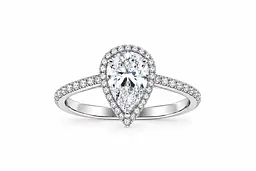 Золота каблучка Jewellery Continent з діамантом 1,00 ct огранки "Груша" 16.5 (К-0940)