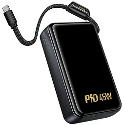 Портативний ЗП Power Bank Hoco Q54 Shine PD45W with cable 20000 mAh Metal gray - мініатюра 4