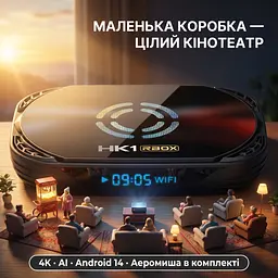 Смарт ТВ 4К приставка HK1 RBOX X50 Amlogic S905X5M 4/64 ГБ — Android 14, аеромиша, голосове керування - мініатюра 7