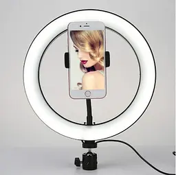 Лампа кільцева LED Ring Light 30 см з тримачем телефона, регулюванням яскравості та температури, 3 режими, без штатива - мініатюра 2