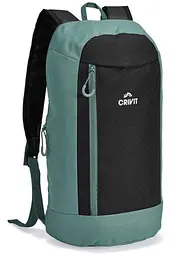 Рюкзак невеликий міський 10L Crivit Mini Черный с зеленым - мініатюра 1