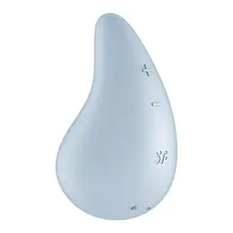 Вібратор для зовнішньої стимуляції Satisfyer Dew Drop Blue, 2 мотори, 12 режимів, м’який корпус - мініатюра 3