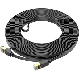 Патч-корд Hoco US07 General Cat 6 U/UTP Pure Copper Flat Network Cable 20m Black (780720) [149276]