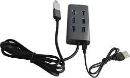 Хаб USB Maiwo KH700, Grey, USB 3.0 - 7xUSB 3.0, кабель 1 м, алюмінієвий корпус - мініатюра 2