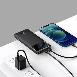 Батарея зовнішня Baseus Bipow Digital Display Power bank 10000mAh (PPDML-I01) чорний - мініатюра 4