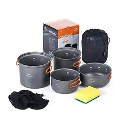 Набір туристичного посуду Naturehike NH15T401-G (4 шт.)