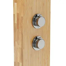 Душова панель Corsan Bali bamboo хром із термостатом B231TCH - мініатюра 4