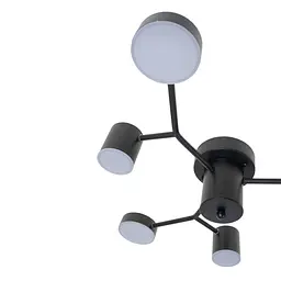 Люстра стельова Brille в спальню LED 42W WW+NW+CW BK (BR-01 634C/6) - мініатюра 4