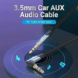Аудіо кабель Vention minijack 3,5mm - minijack 3,5mm TRS AUX 5 м, чорний (BANHJ) - мініатюра 7