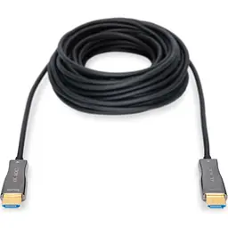 Кабель мультимедійний HDMI M to HDMI M 30m 4K AOC hybrid-fiber black Digitus (AK-330125-300-S) - мініатюра 2