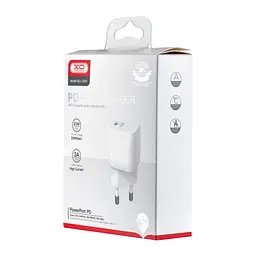 Мережевий зарядний пристрій XO CE01 EU 20W PD Fast Charger Materials are CE certified Білий - мініатюра 2