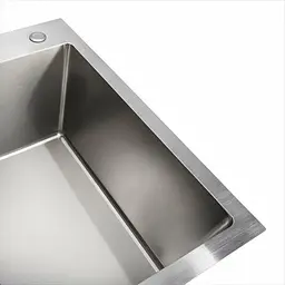 Кухонна мийка нержавійка Platinum Handmade 70x50 HSB (квадратний сифон 3,0/1,0), Нержавіюча сталь - мініатюра 3