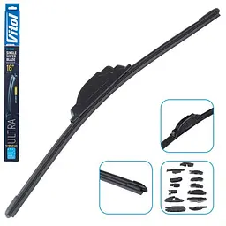 Щітка склоочищувача безкаркасна VITOL ULTRA 16" - 400 мм (13 адаптерів)