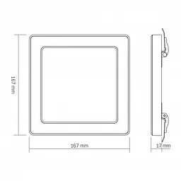 LED світильник квадратний VIDEX DL6S 12W 3000K-4000K-6500K White - мініатюра 5