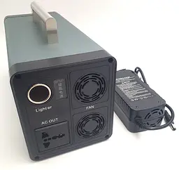 Акумуляторний інвертор-перетворювач напруги 600 Вт 150000 mAh Power Bank з розеткою 220 V та 12 V, зарядна станція Yachu 555 Wh 11,1 V/50 Ah/600 W - мініатюра 2