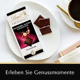 Шоколад чорний Lindt Excellence з мигдалем, фундуком та журавлиною 100 г - мініатюра 2
