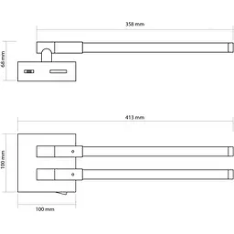 LED світильник настінний Videx WL042 10W 3000-4000-6000K білий (VL-WL042-10CW) - мініатюра 3