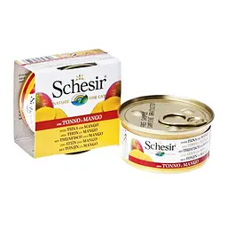 Консерва для взрослых котов Schesir Cat тунец и манго 75 г 613547