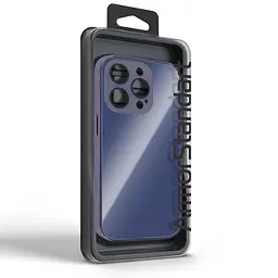 Чехол-накладка для Apple iPhone 15 Pro, Replica MagSafe, фиолетовый, противоударный защитный чехол с магнитным кольцом MagSafe, защита всего корпуса, TPU+PC, зеркальный, выступающий бортик вокруг экрана, ArmorStandart (ARM76231) - мініатюра 5