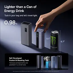 Зовнішній акумулятор Baseus EnerGeek GR11 Power Bank with Retractable Cable 20000mAh 145W Space Grey (E0027B01) - мініатюра 10
