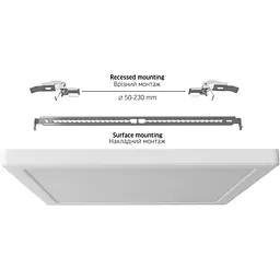 Світильник LED Videx квадратний DL6S 24W 3000K-4000K-6500K White (VL-DL6S-24CW) - мініатюра 5