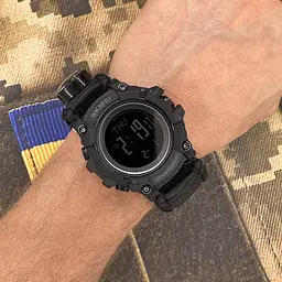 Наручний годинник чоловічий 1356BK Black Tactic Compass Skmei acs0030795 - мініатюра 4
