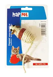 Happet Іграшка для котів мишка сизалева бежева, 4,5 см (K057) - мініатюра 2