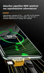 Кабель XON SmartCable Type-C/Type-A - Type-C/Lightning PD 60W 2м MultiLink (SC7ACL6W2B 3329) Чорний - мініатюра 7