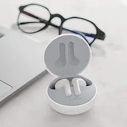 Навушники бездротові LG TWS Tone Free FN4 True Wireless White (HBS-FN4.ABRUWH) - мініатюра 3