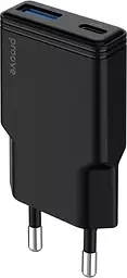 Зарядний пристрій Proove Slender Type-C + USB 30W black (WCSL30110001)