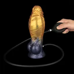 Фалоімітатор Lovetoy Dual Density 8'' 21 см (золотий) - мініатюра 22