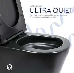Унітаз підлоговий Qtap Scorpio Ultra Quiet з сидінням Slim Duroplast/ Soft-close/ Quick Release QT14226088AMB - мініатюра 4