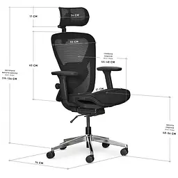 Крісло Mealux Q1 Air Black ( HF-Q1 M/B) - мініатюра 3